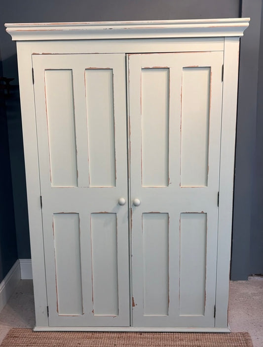 Pine Painted Storage Shelved Linen Cupboard / Larder