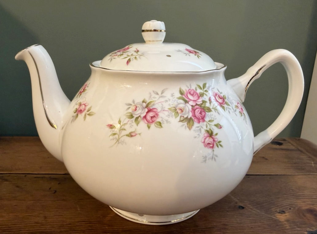 Pretty Pink Floral -Duchess June Bouquet Tea Pot - Bone China