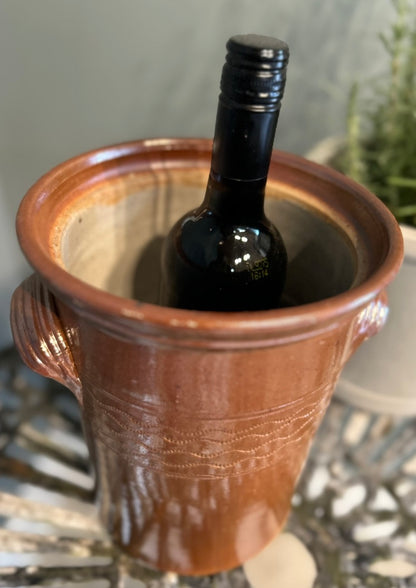 Vintage Salt Glaze Jar - Antique Vessel - Wine Cooler