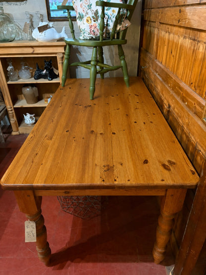 Vintage Rustic Pine Farmhouse Table
