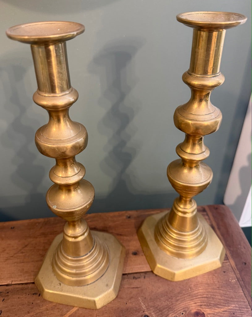 Pair of Vintage Brass Candlesticks