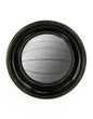 Vintage Style Antiqued Black Deep Framed Large Convex Mirror