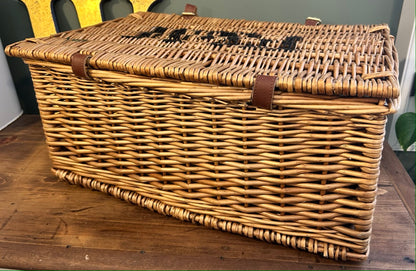 Wicker F & M hamper basket - Great storage