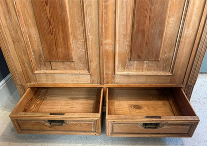 Antique Pine Wardrobe Armoire