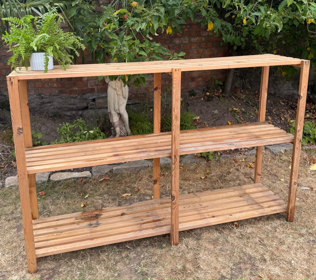 Large Wooden Storage Shelves
