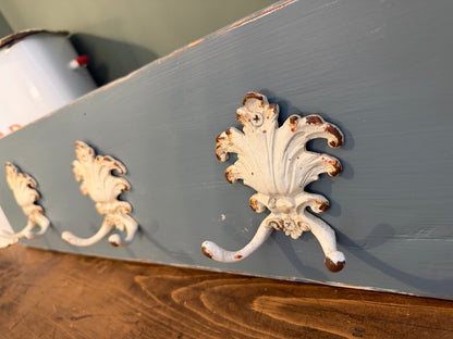 Painted Reclaimed Coat Hooks - Distressed Shabby Finish