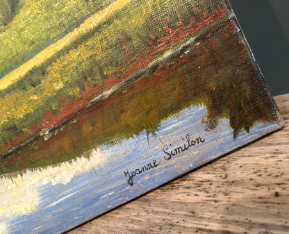 Vintage Landscape Oil Painting on Canvas
