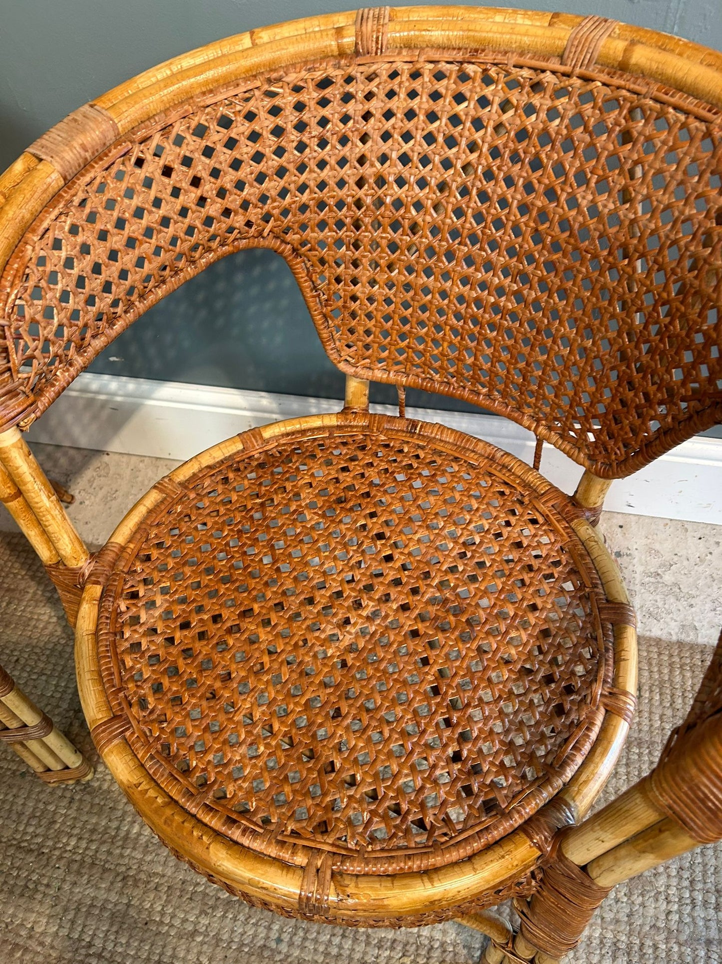 Vintage Pair of Bamboo Chairs