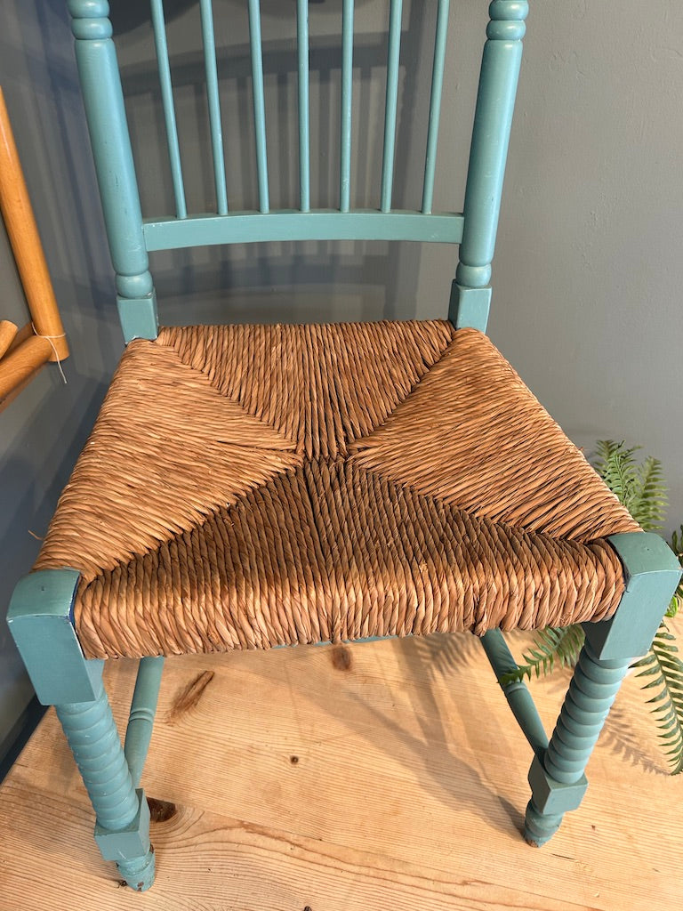 Vintage Turquoise Bedroom Chair
