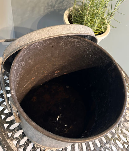 Vintage Large Rustic Galvanised Feed Bucket - Great Planter
