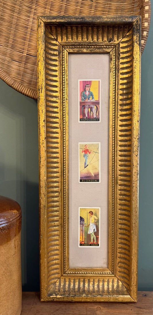 Vintage Gold Framed Cigarette Cards