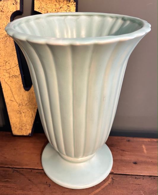Large Vintage Dartmouth Pottery Pastel Green Vase