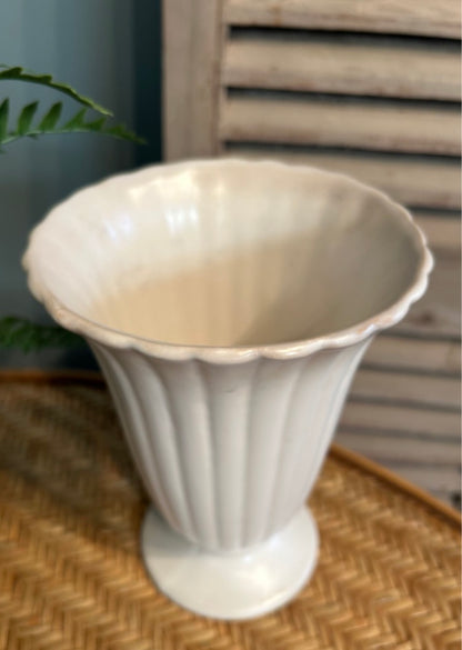 Vintage Dartmouth Pottery White Mantel Vase