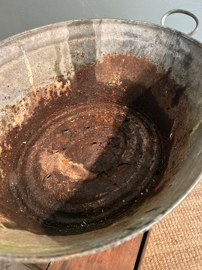 Vintage Small Galvanised Bath Tub - Great Planter