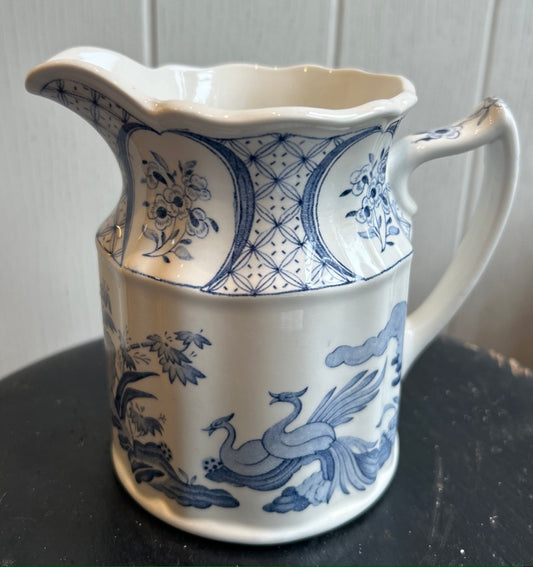 Victorian Old Chelsea Blue and White Jug