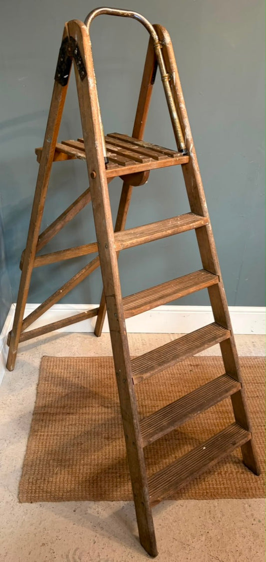 Rustic Vintage Wooden Step Ladder