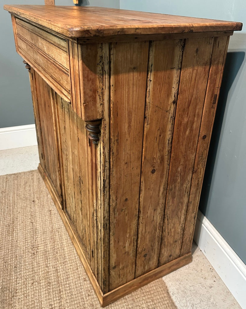 Rustic Antique Pine Cupboard / Sideboard
