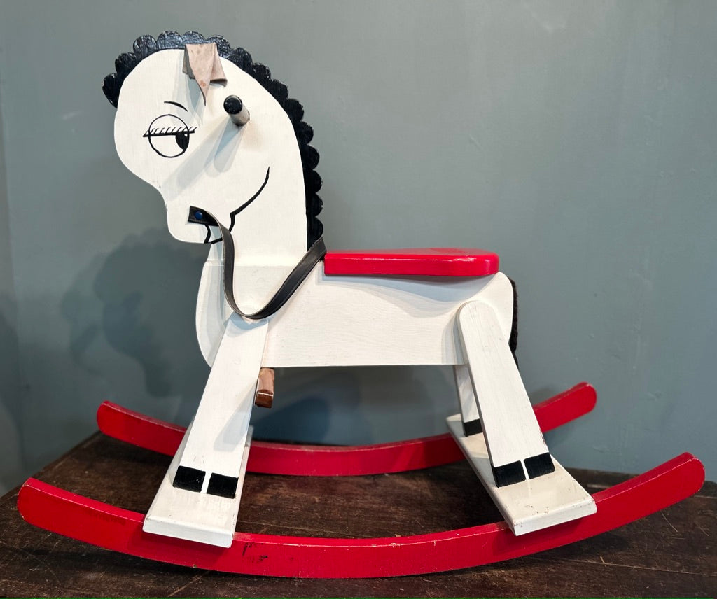 Vintage Retro Wooden Childs Rocking Horse
