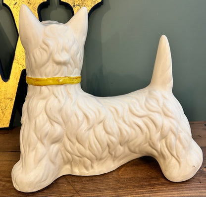 Vintage Ceramic White Scottie Dog