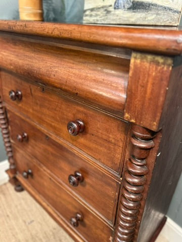 Large Antique Mahogany Chest of Drawers