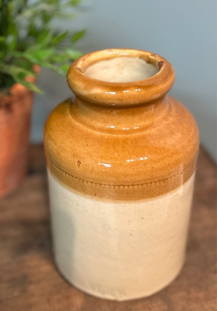 Vintage Earthenware Jar - Antique Vessel Vase