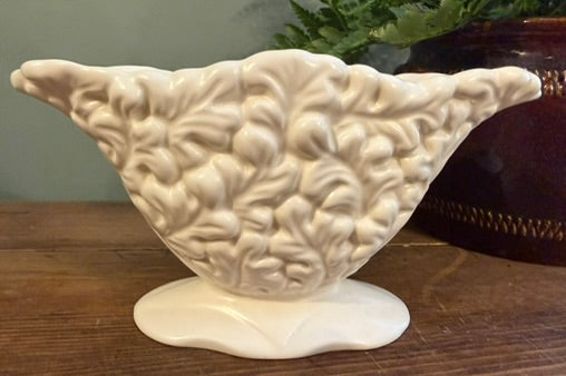 Vintage  Pottery White Mantel Vase