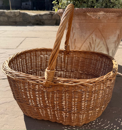 Vintage Wicker Handled Basket