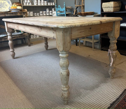 Antique Rustic Pine Farmhouse Table