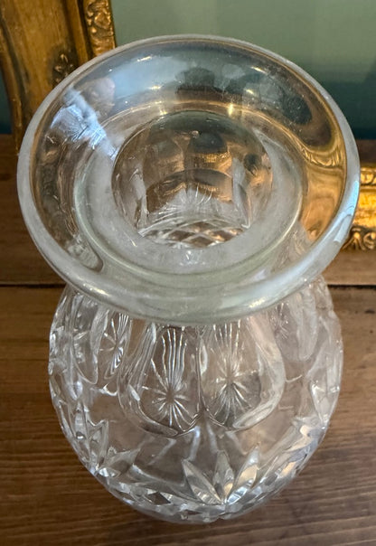Vintage Cut Glass Decanter with Stopper