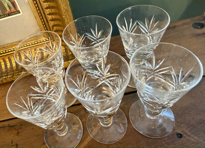 Set of 6 Vintage Sherry / Port Glasses