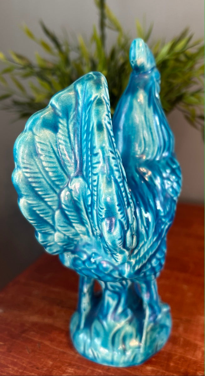 Antique Turquoise Cockerel Rooster Ornament - Chinese