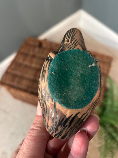 Small Hand Painted Vintage Ceramic Duck