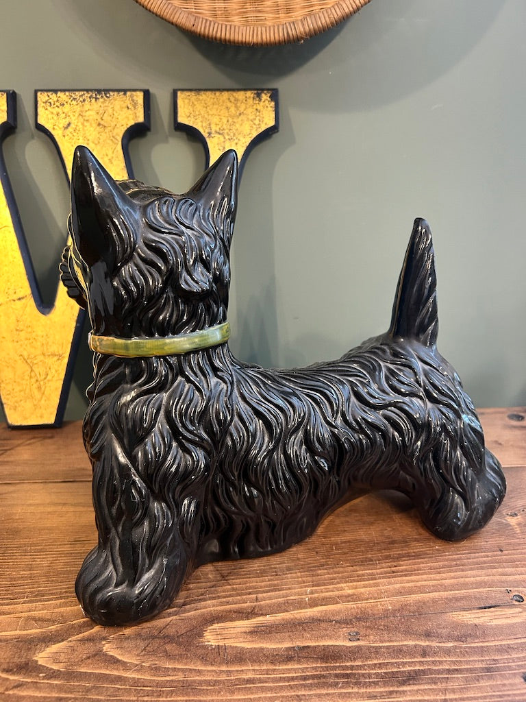 Vintage Ceramic Black Scottie Dog