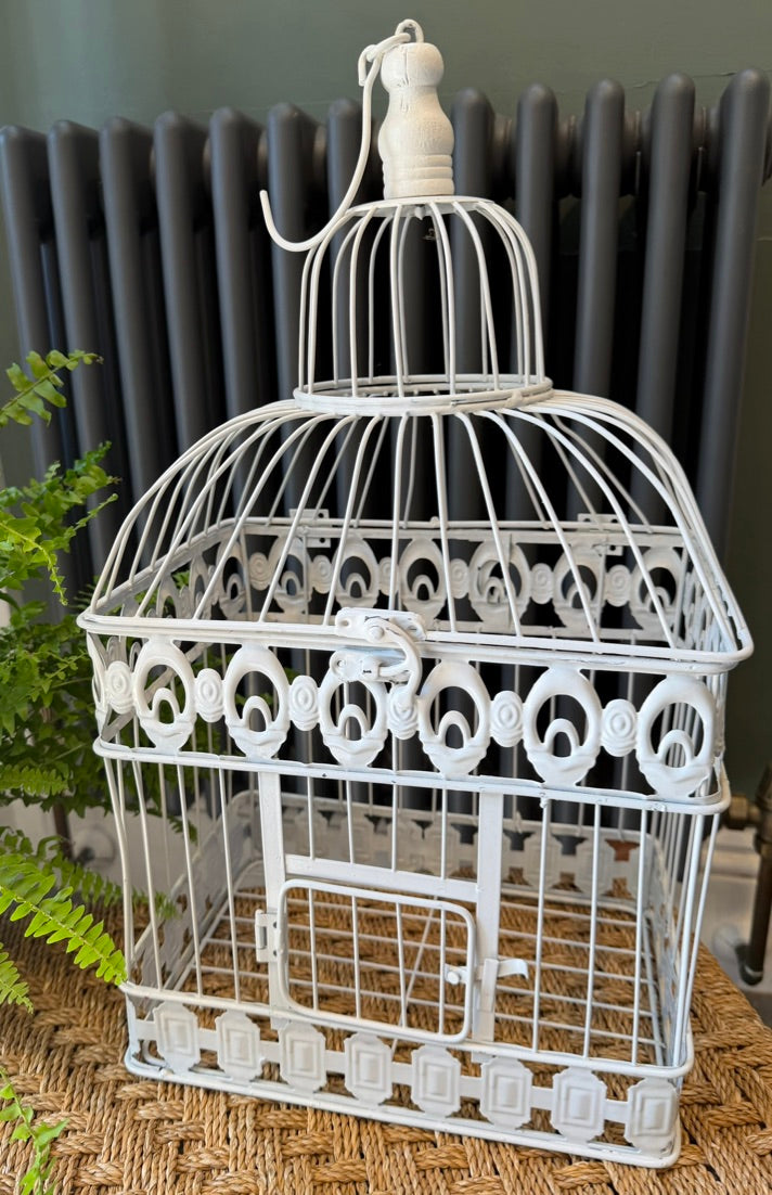Vintage Style Shabby Bird Cage - Perfect for hanging a plant