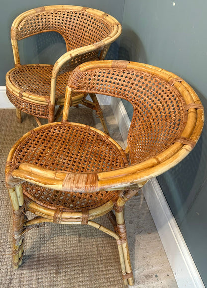Vintage Pair of Bamboo Chairs