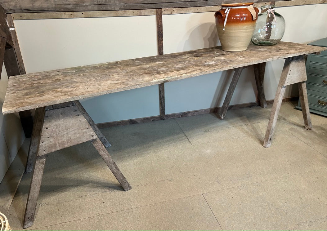 Rustic Reclaimed Trestle Table