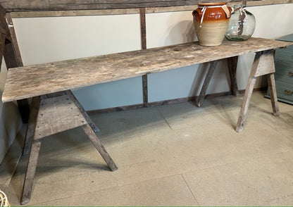 Rustic Reclaimed Trestle Table
