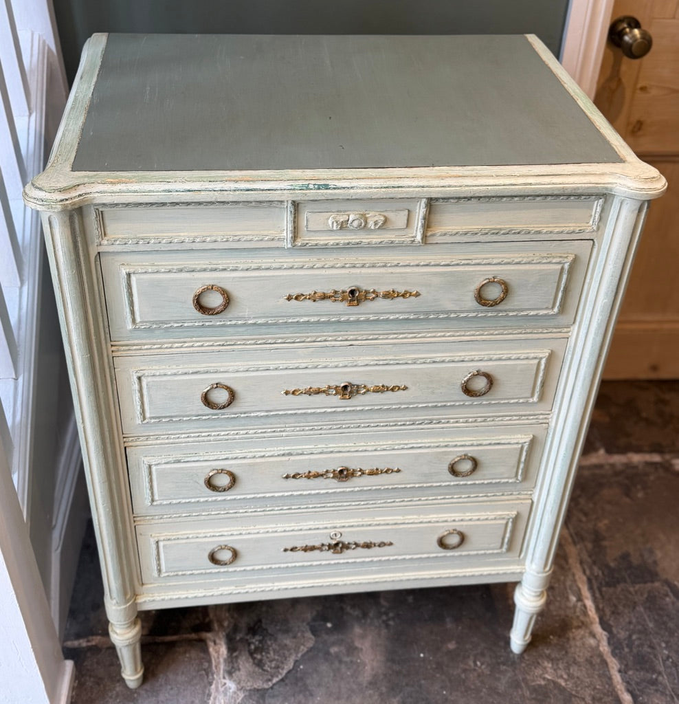 Painted French Vintage Chest of Drawers
