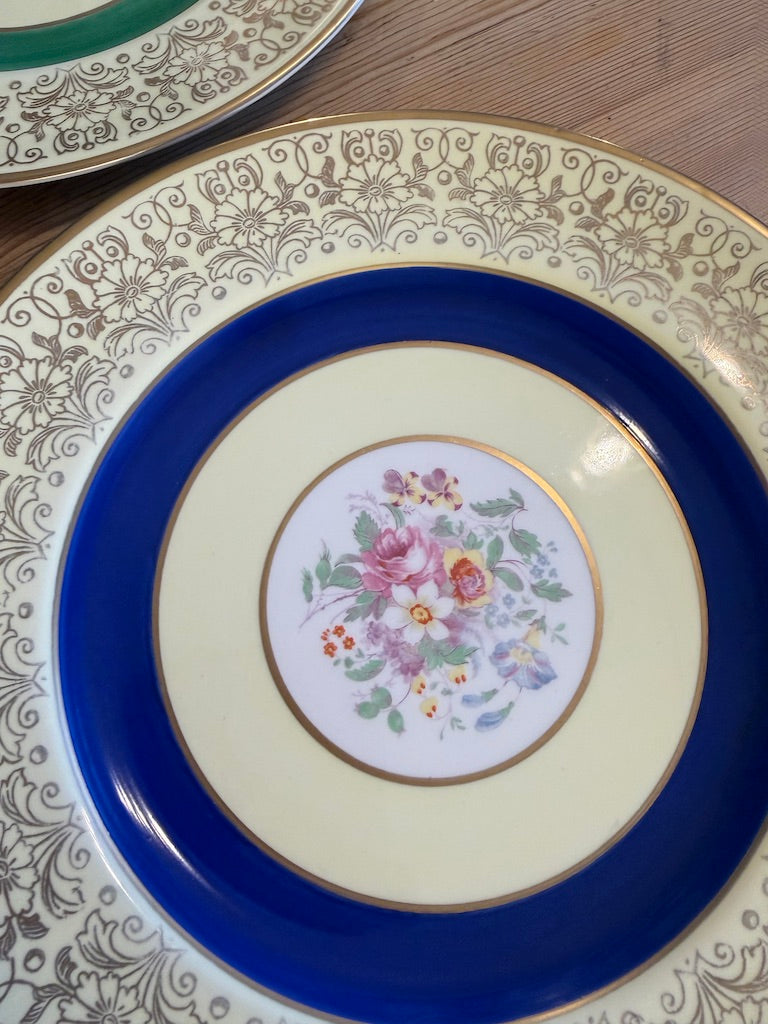 Pair of Vintage Floral Johnson Bros - Pareek Plates - wall plates