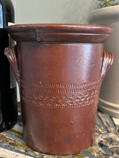 Small Vintage Salt Glaze Jar - Antique Vessel