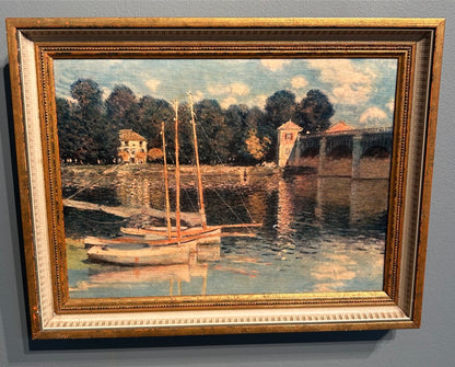 Small Vintage Landscape Paint - Riverbank