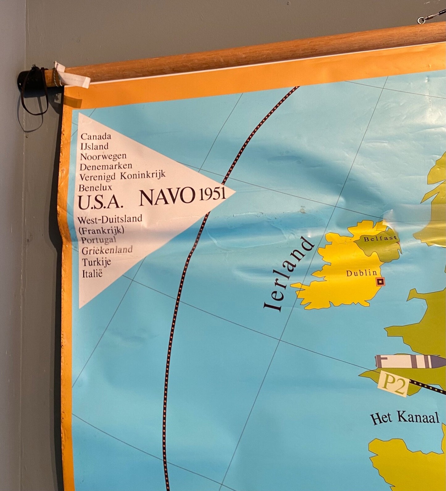 Vintage Educational Map Poster - Dutch Europe in the Cold War  *A