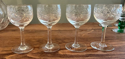 Set of 4 Vintage Sherry / Port Glasses