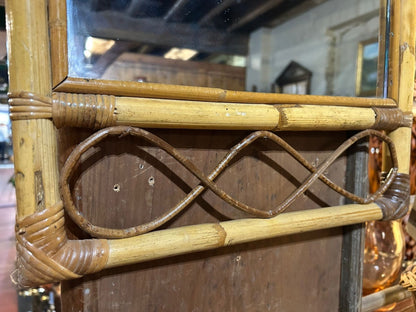 Vintage Bamboo Arched Mirror