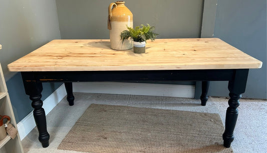 Vintage Painted Pine Farmhouse Table