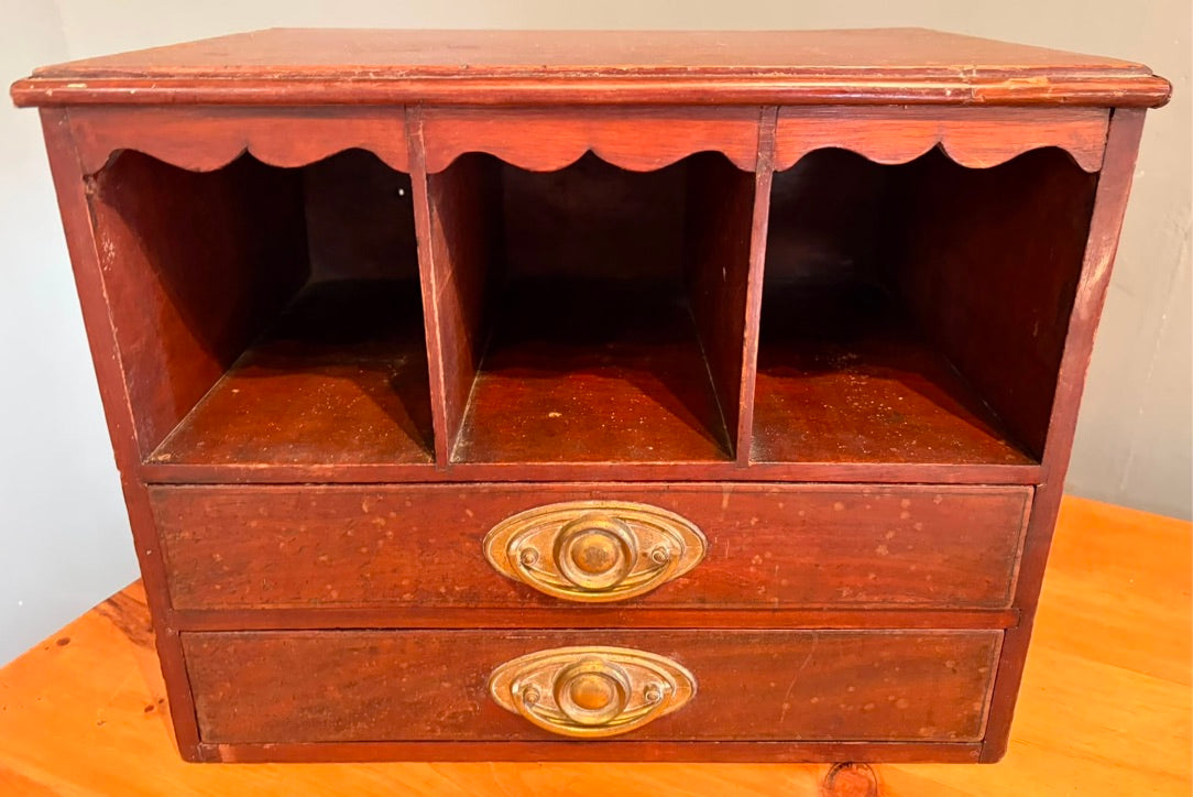Antique Mahogany Desk Top Drawers