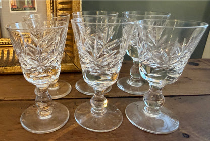 Set of 6 Vintage Sherry / Port Glasses