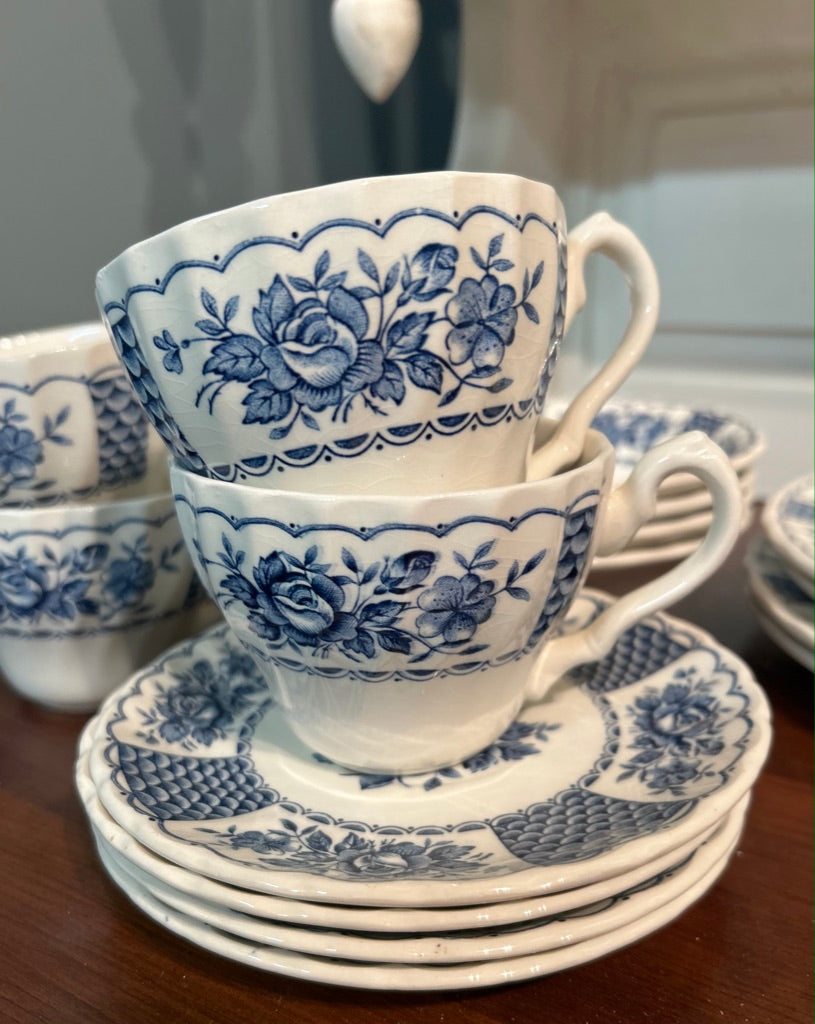 Vintage Melody Myott Ironstone- Plates, bowls and Tea cups and saucers