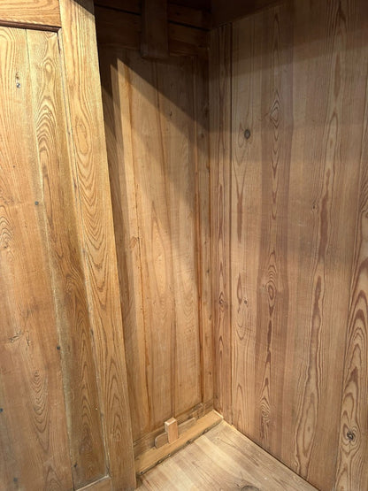 Antique Pine Wardrobe Armoire
