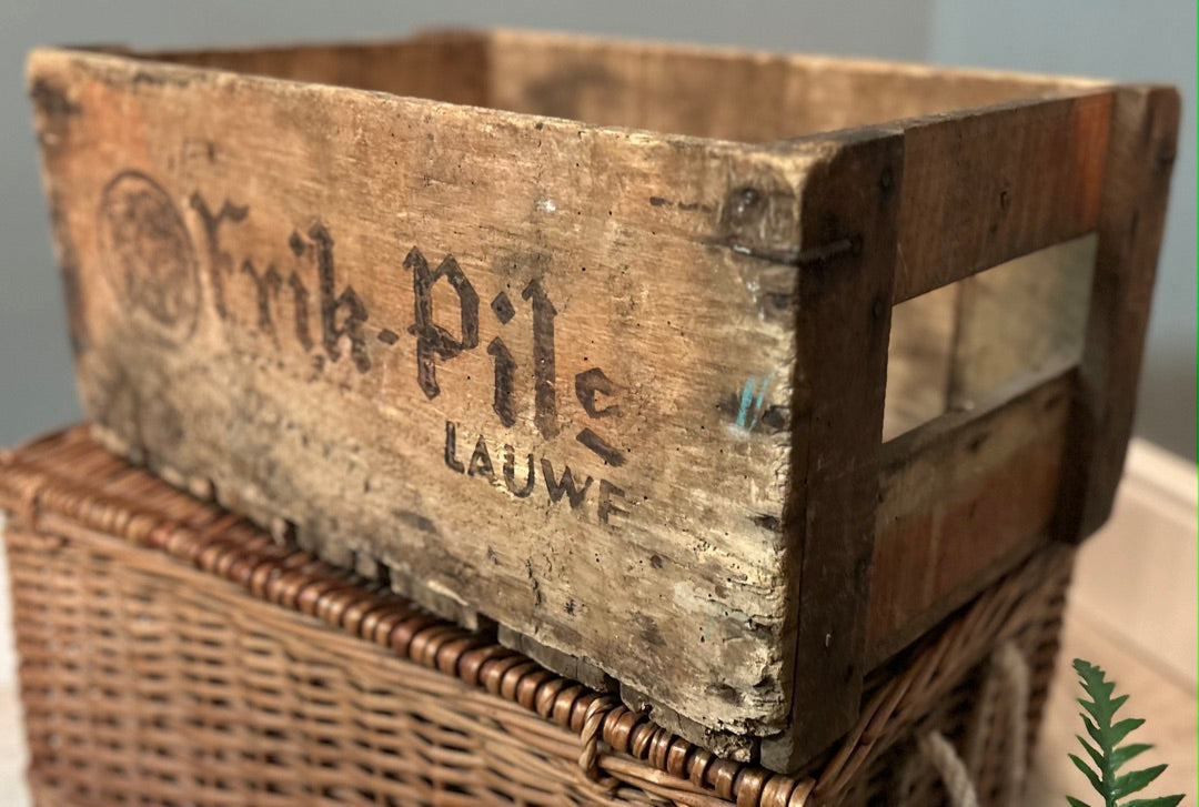 Vintage Wooden Box / Crate - Frik Pils